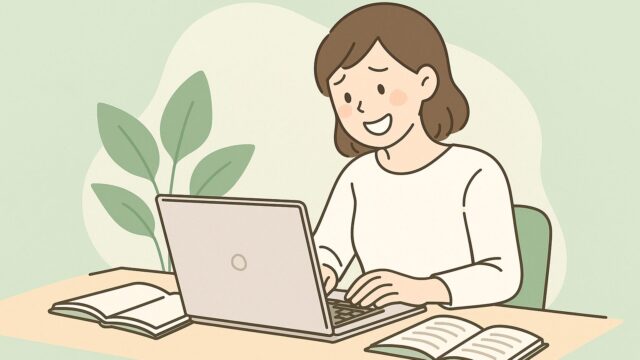 悩みながらパソコンを見る女性のイラストと「あなたの隠れ資産を見える化しよう！」というブログ用アイキャッチ画像